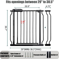 Thasamm walk-through gate stands 30 inches tall for added safety.