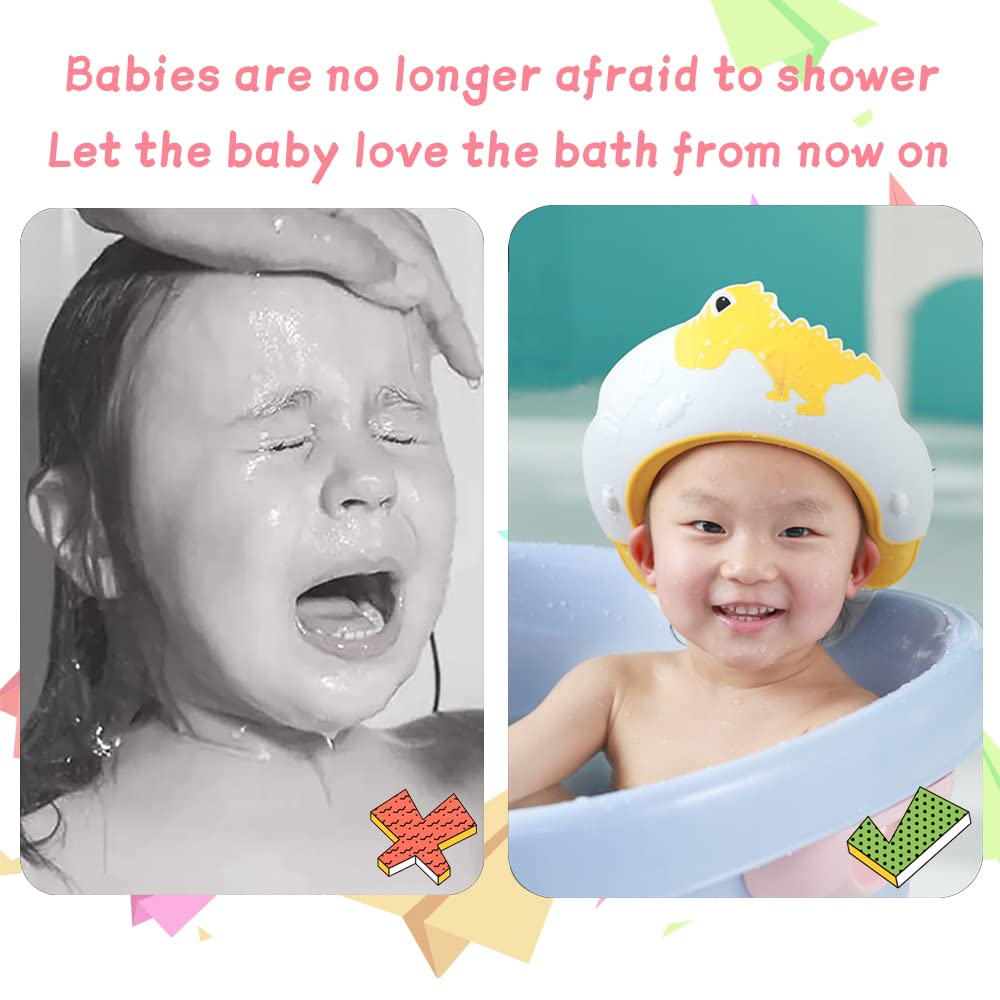 Thcbme hippo shower cap front view with friendly shape shields face and hair.