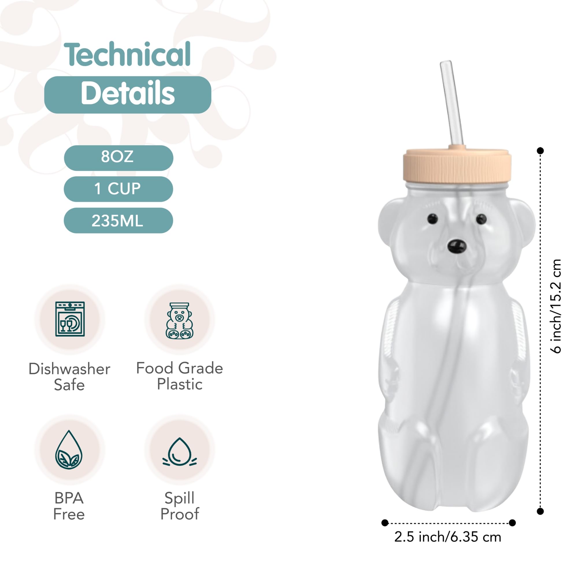 The 730 Project Honey Bear Cup 3-pack set supports busy family routines.