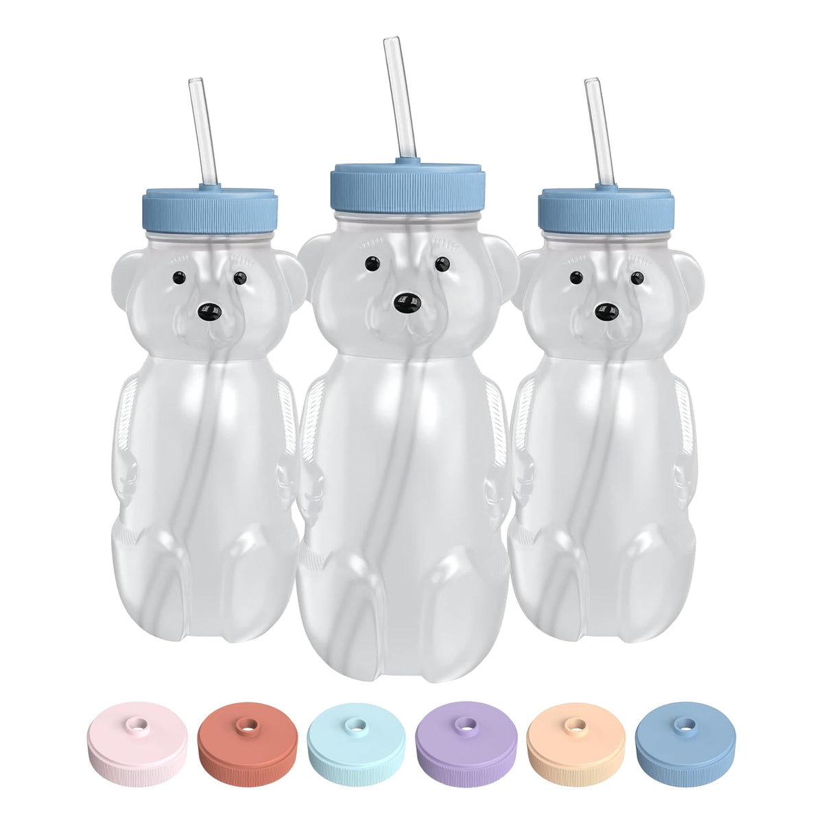The 730 Project Honey Bear straw cup with a safety closed lid for safe baby drinking.