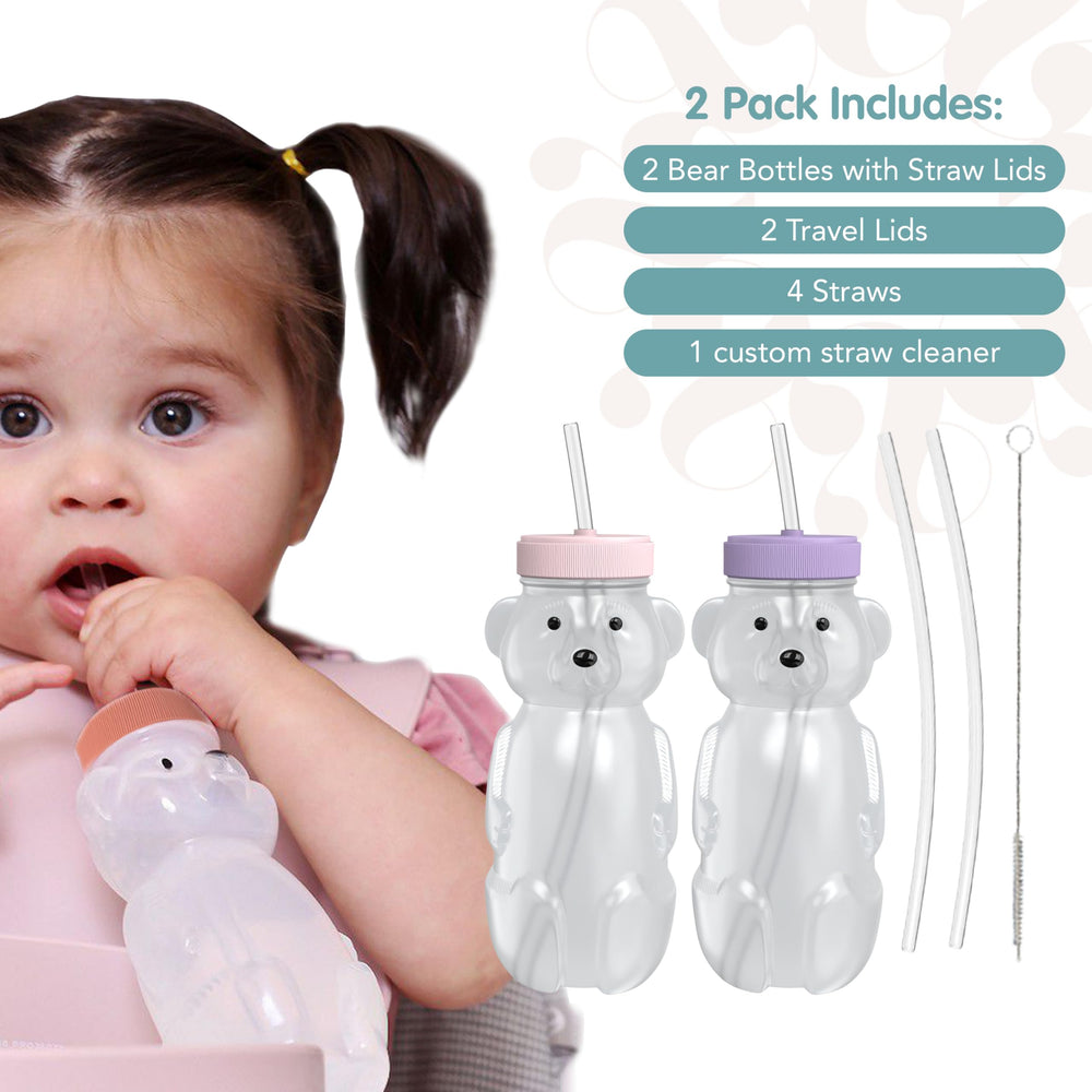 The 730 Project Honey Bear easy-cleaning kit showing BPA-free, dishwasher-safe features