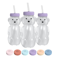 The 730 Project honey bear straw cup with lid for safe sipping on the go.