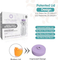 Sippy cups on the go for water, juice, and smoothies with the honey bear design.