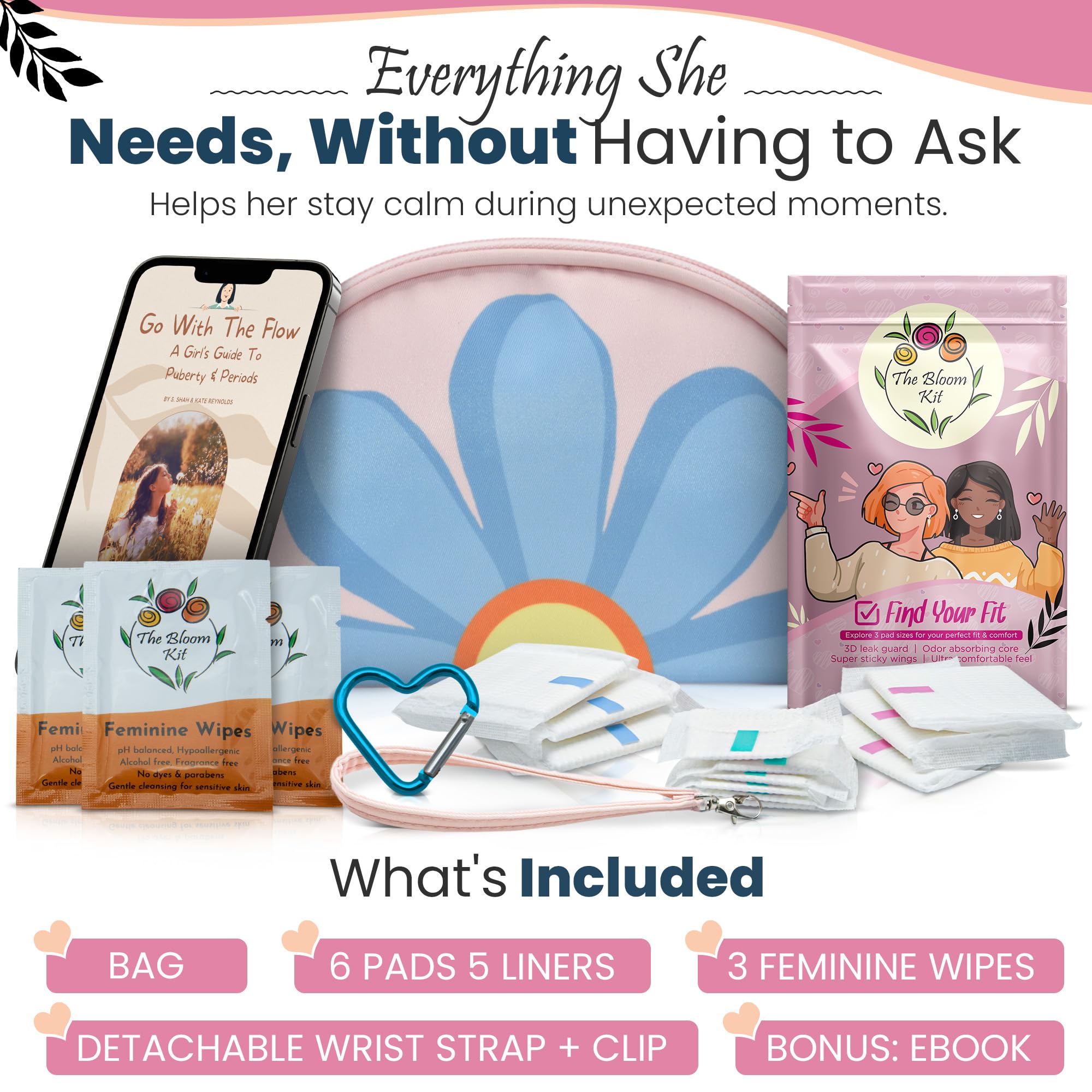 The Bloom waterproof period pouch protects contents from spills during activities