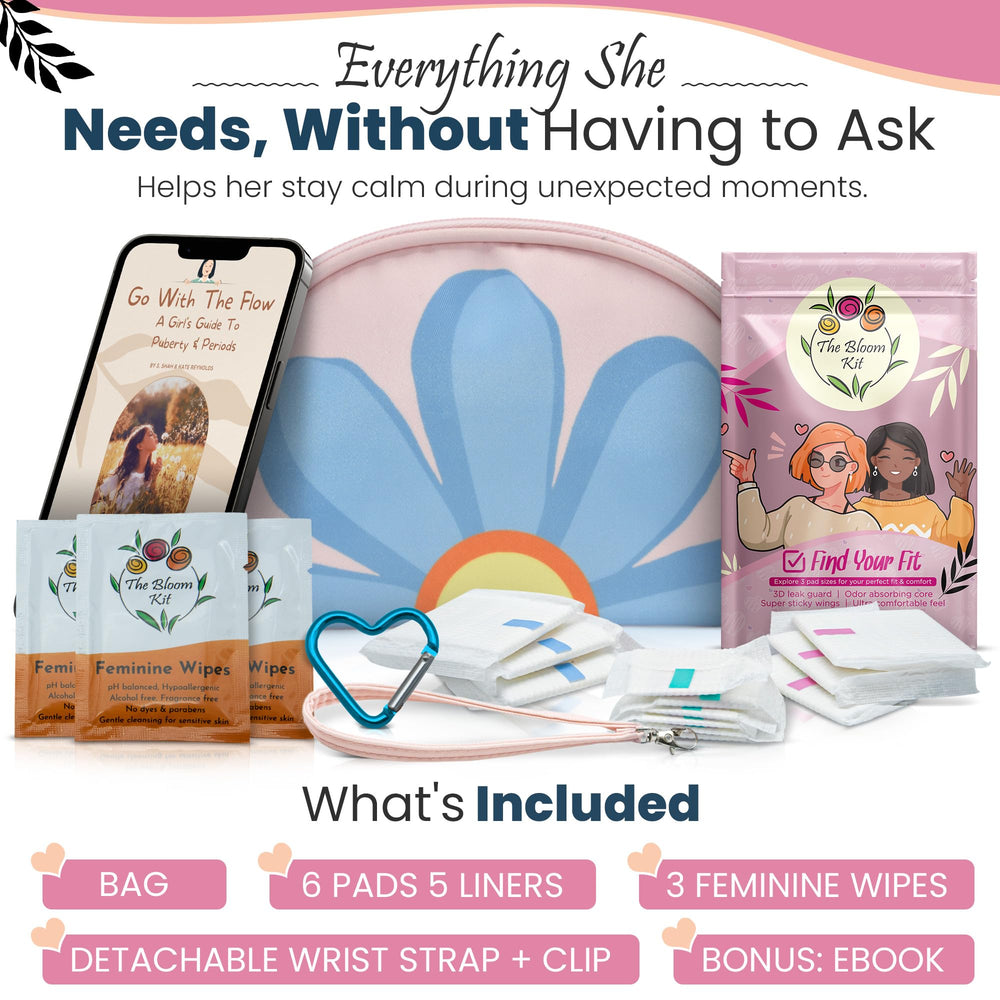 The Bloom waterproof period pouch protects contents from spills during activities