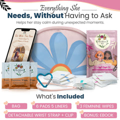 The Bloom waterproof period pouch protects contents from spills during activities