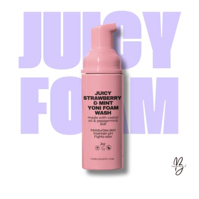The Blush Spot Strawberry Foaming Wash foam detail highlights light cleansing.