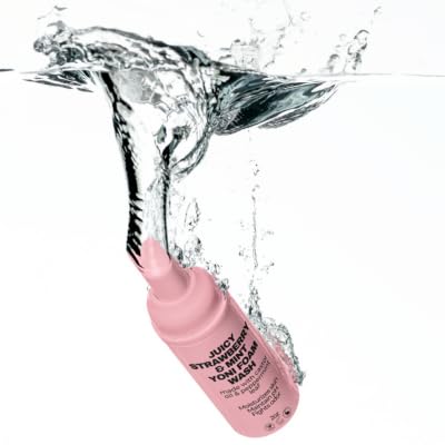 The Blush Spot Strawberry Foaming Wash travel 2oz packaging for on-the-go use.