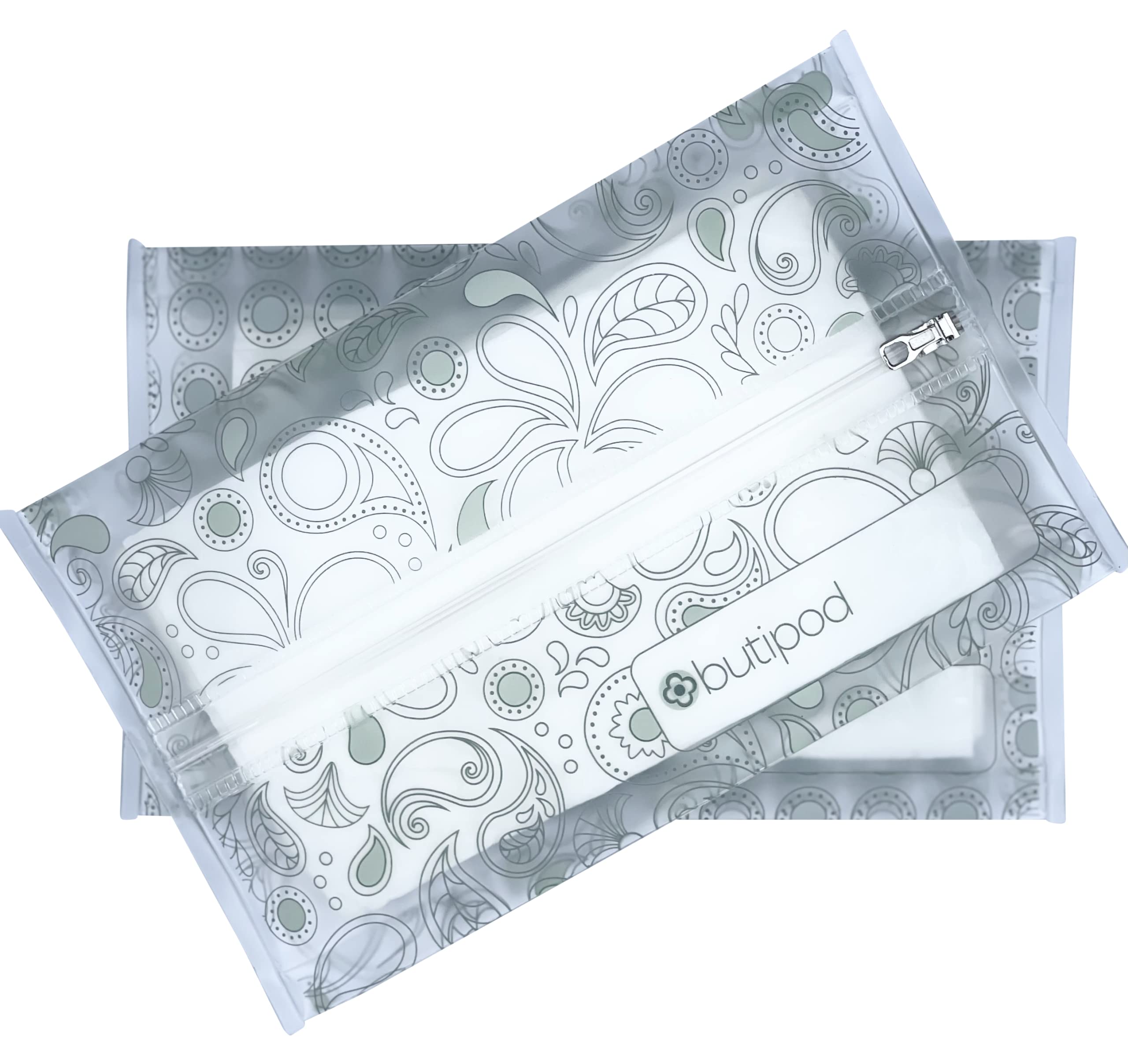 The Buti-Bag Co Butipods Slim Wipe Case in gray keeps wipes moist on the go.