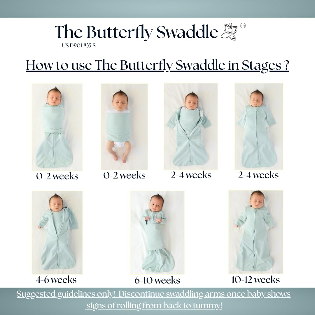 The Butterfly Swaddle detachable wrap enables flexible, transitioning sleep setups.
