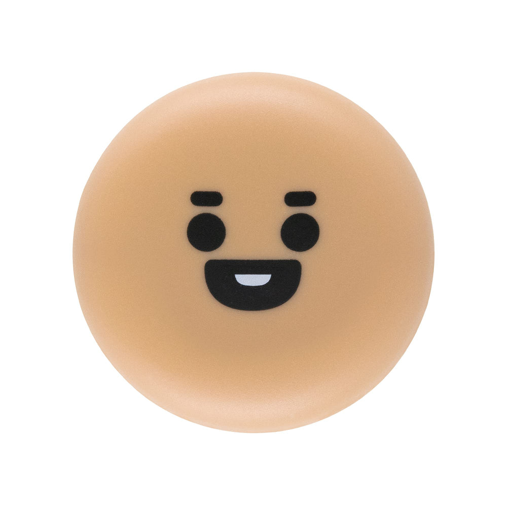 BT21 Shooky lip balm mauve tint swirl for a sheer color upgrade.