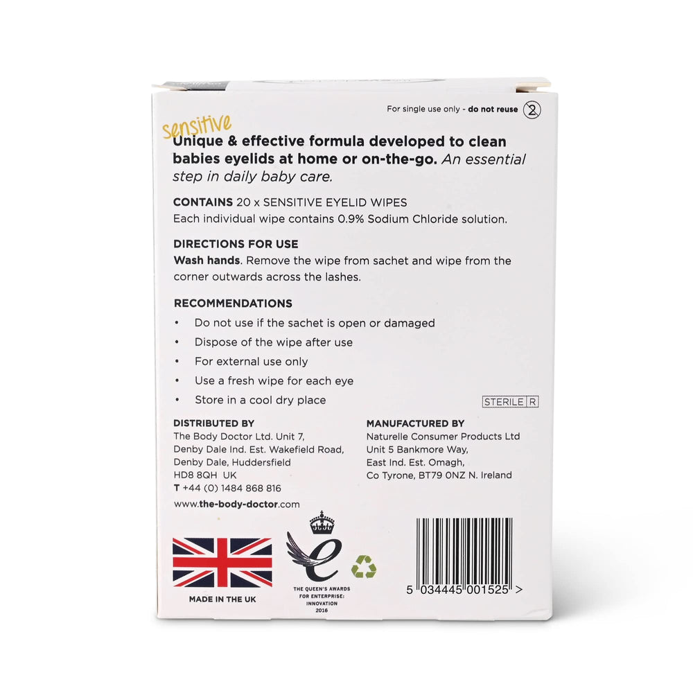 Fragrance-free label signals a mild formula suitable for sensitive eyes.