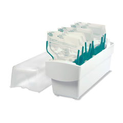 The First Years Breastflow freezer organizer front view keeps bags neatly arranged for quick access.