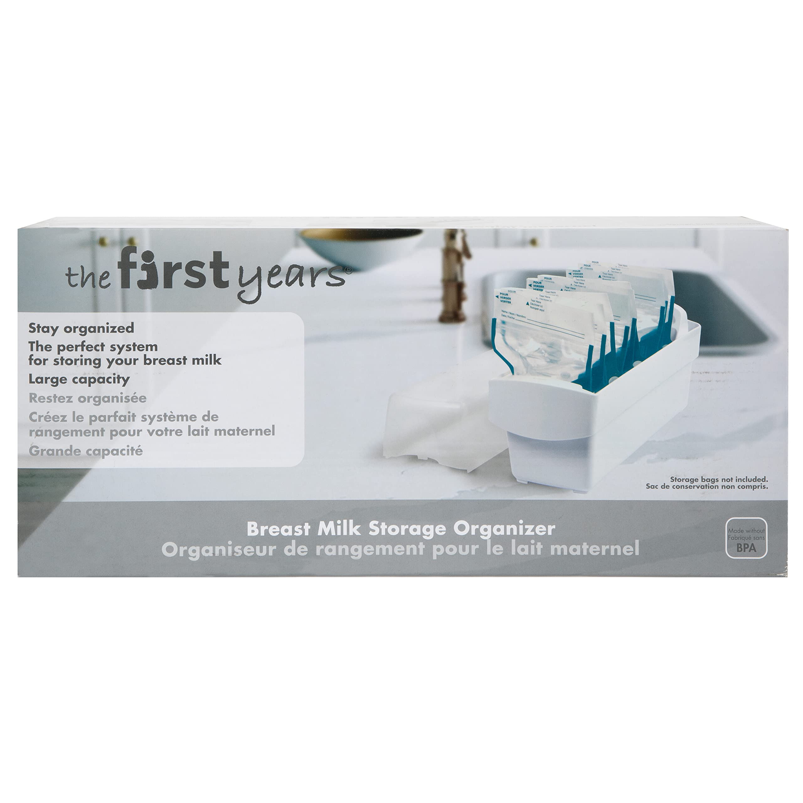 The First Years Breastflow freezer shelf provides multifunctional storage for other items.