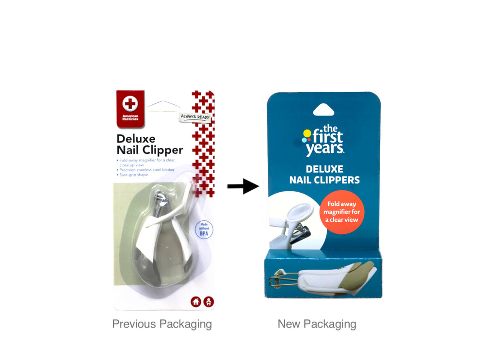 The First Years Deluxe Nail Clipper sized for tiny nails from birth and up