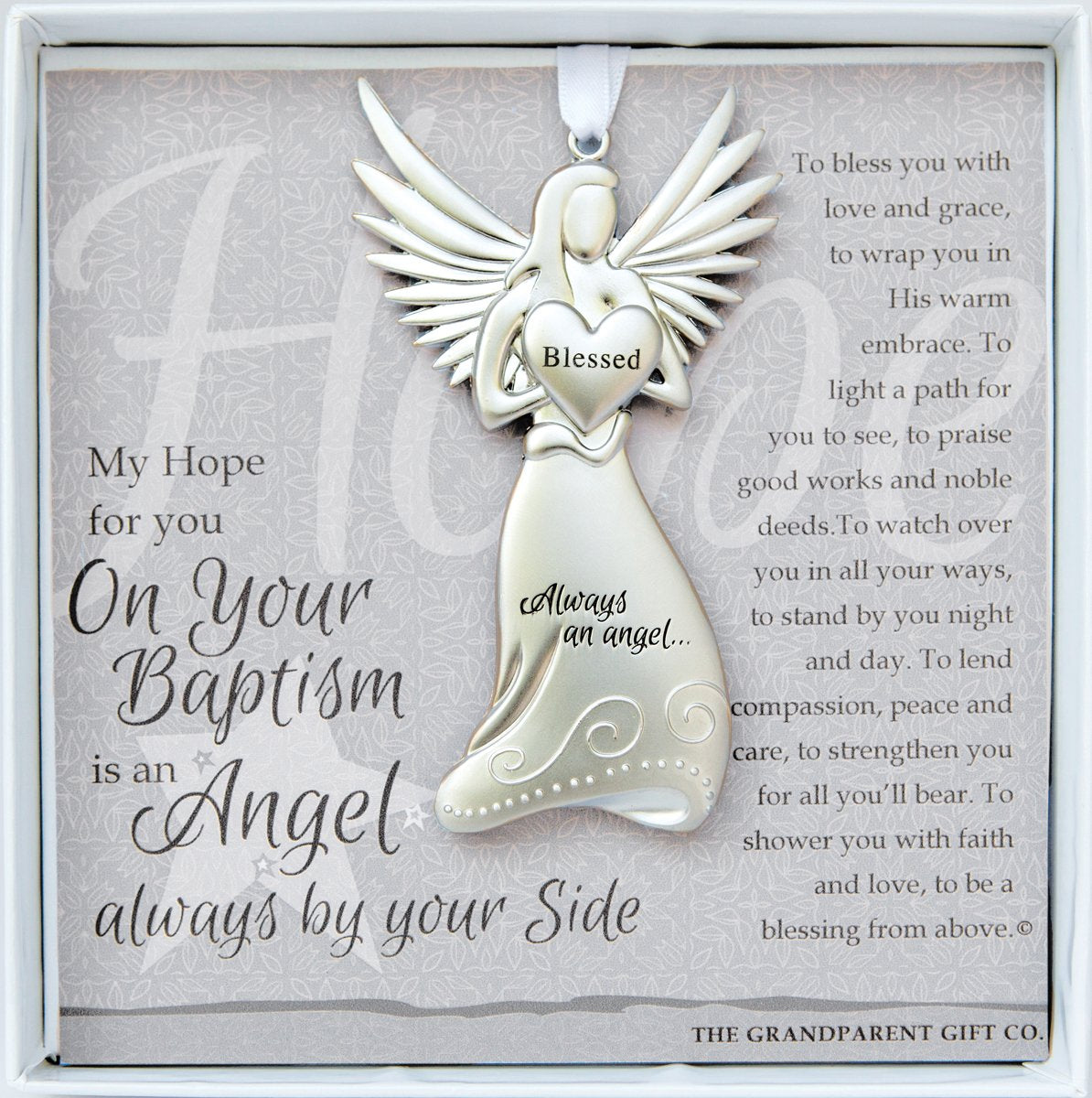 The Grandparent Gift Co. Always an Angel medallion; a Baptism keepsake for baby.