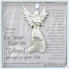 The Grandparent Gift Co. Always an Angel medallion; a Baptism keepsake for baby.