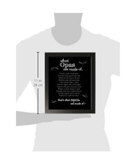 Chalkboard-style Opa art complements home or office decor