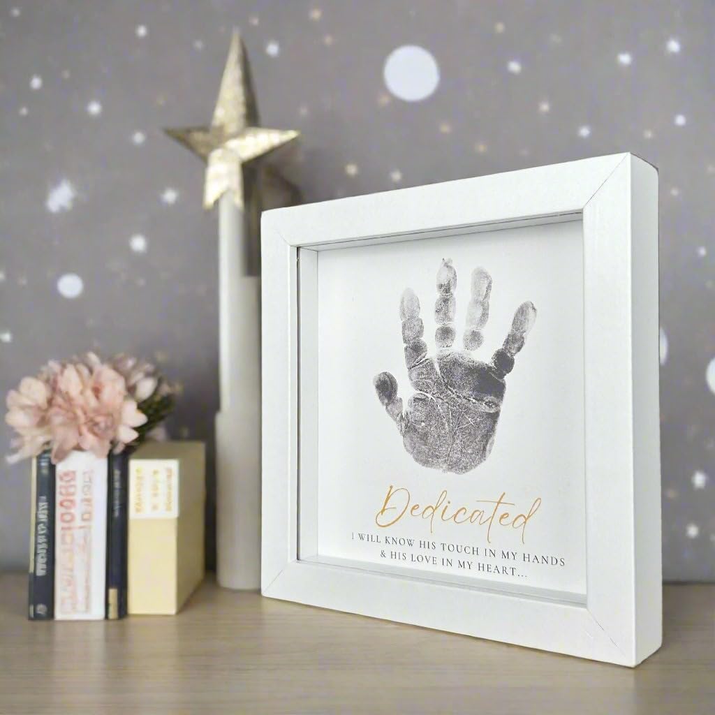 Dark gray ink stamp included for clean handprint capture
