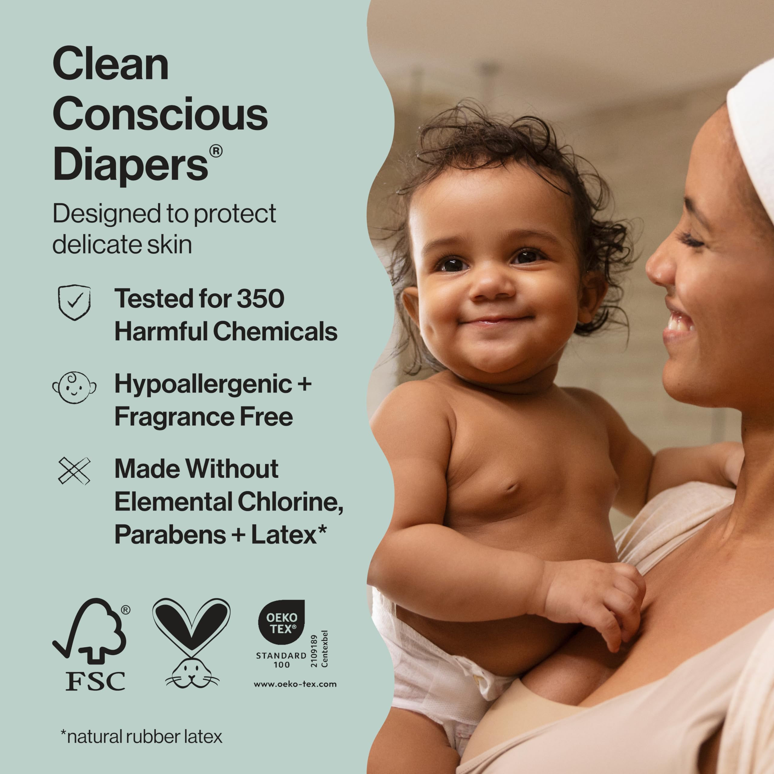 Hypoallergenic inner liner from The Honest Company Comfort Dry diaper