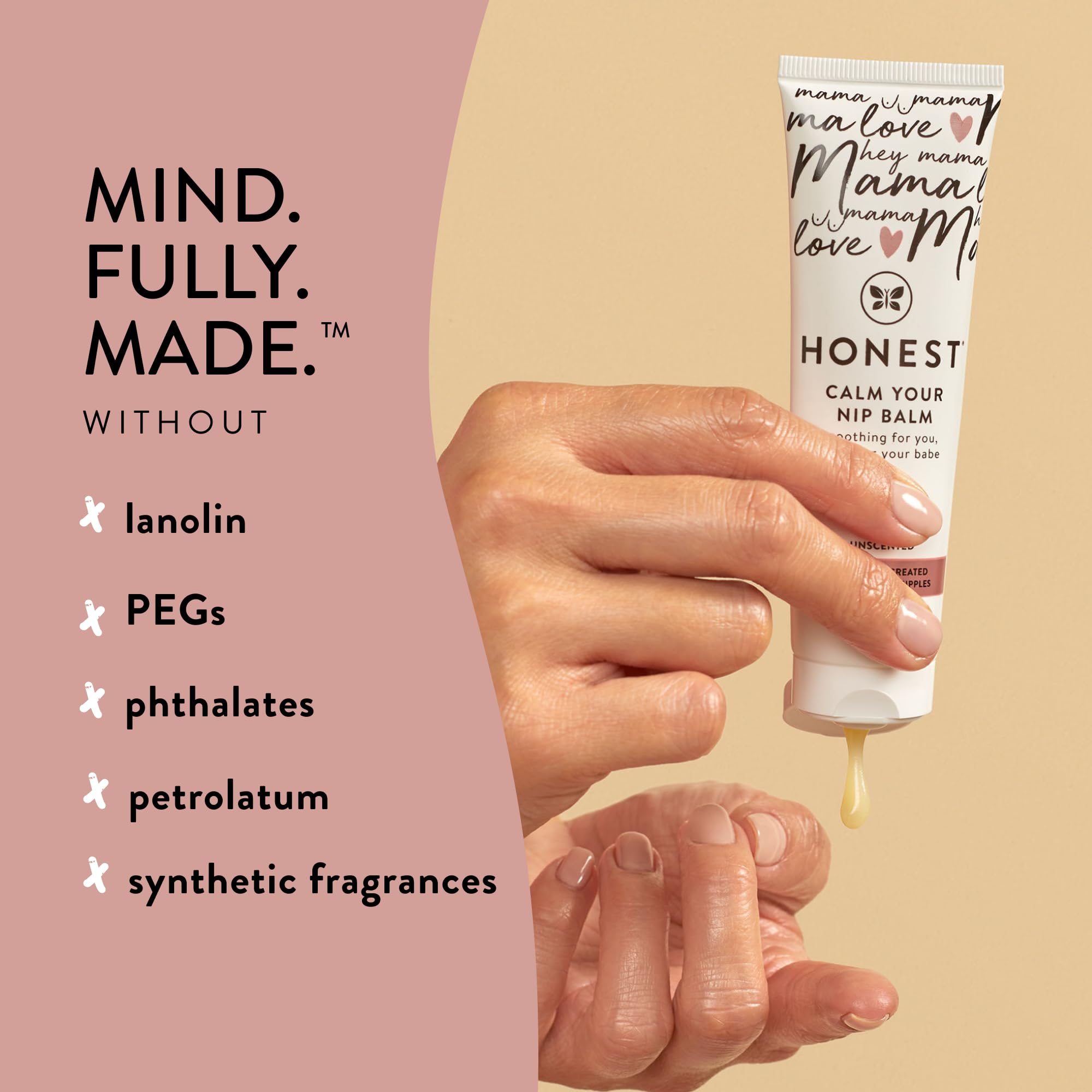 Beeswax helps seal moisture and protect sensitive skin.