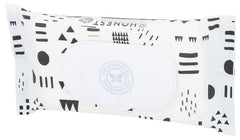 Pop-up dispensing feature demonstrated for quick on-the-go diaper changes.