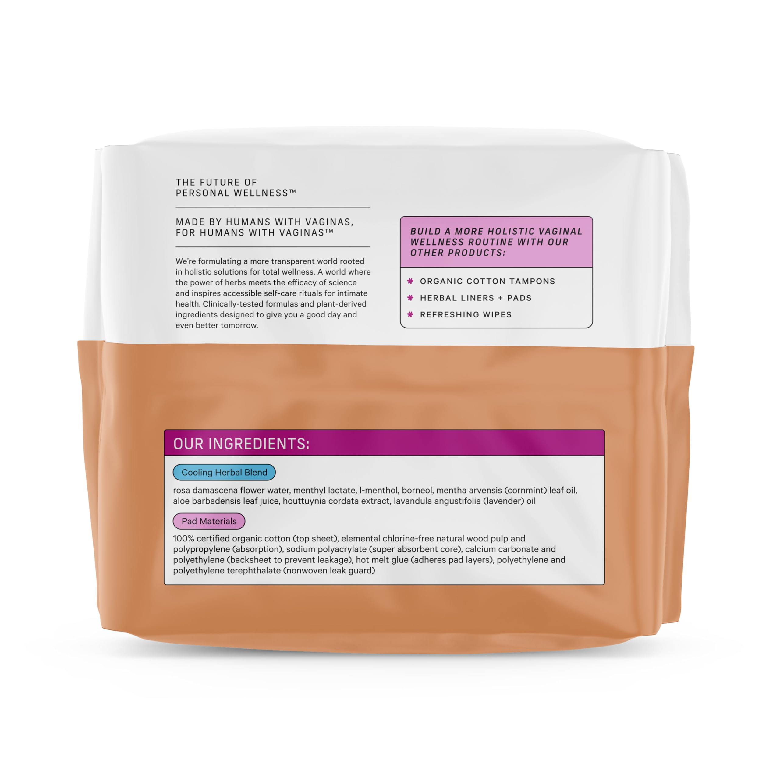 The Honey Pot pad with OCS certified organic cotton top sheet.
