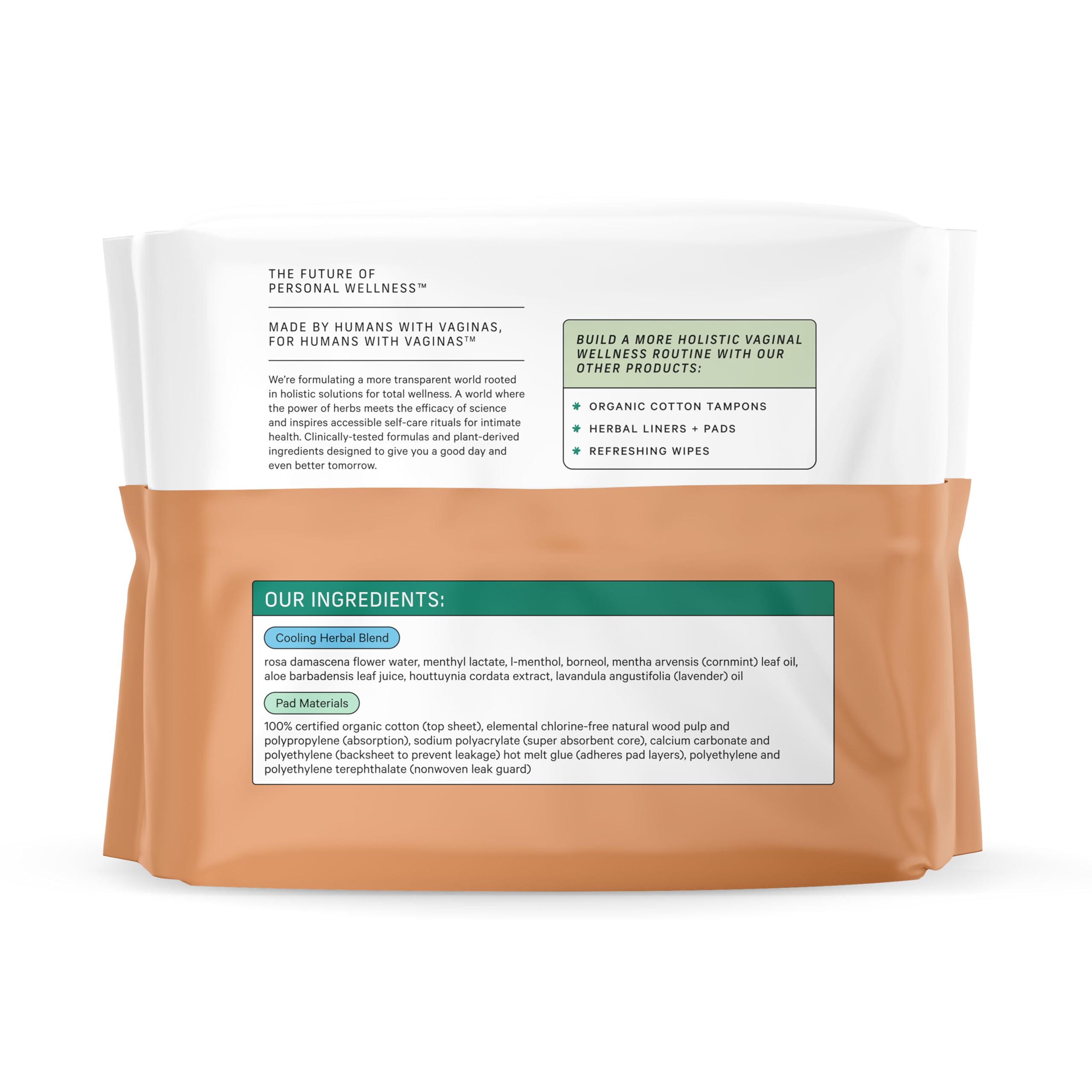 The Honey Pot 80ct wellness visuals suggest trusted, safe materials.