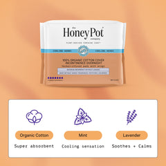 The Honey Pot pads feature an absorbent core for night use.