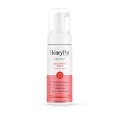 The Honey Pot Bergamot Rose feminine wash bottle for gentle, balanced cleansing.