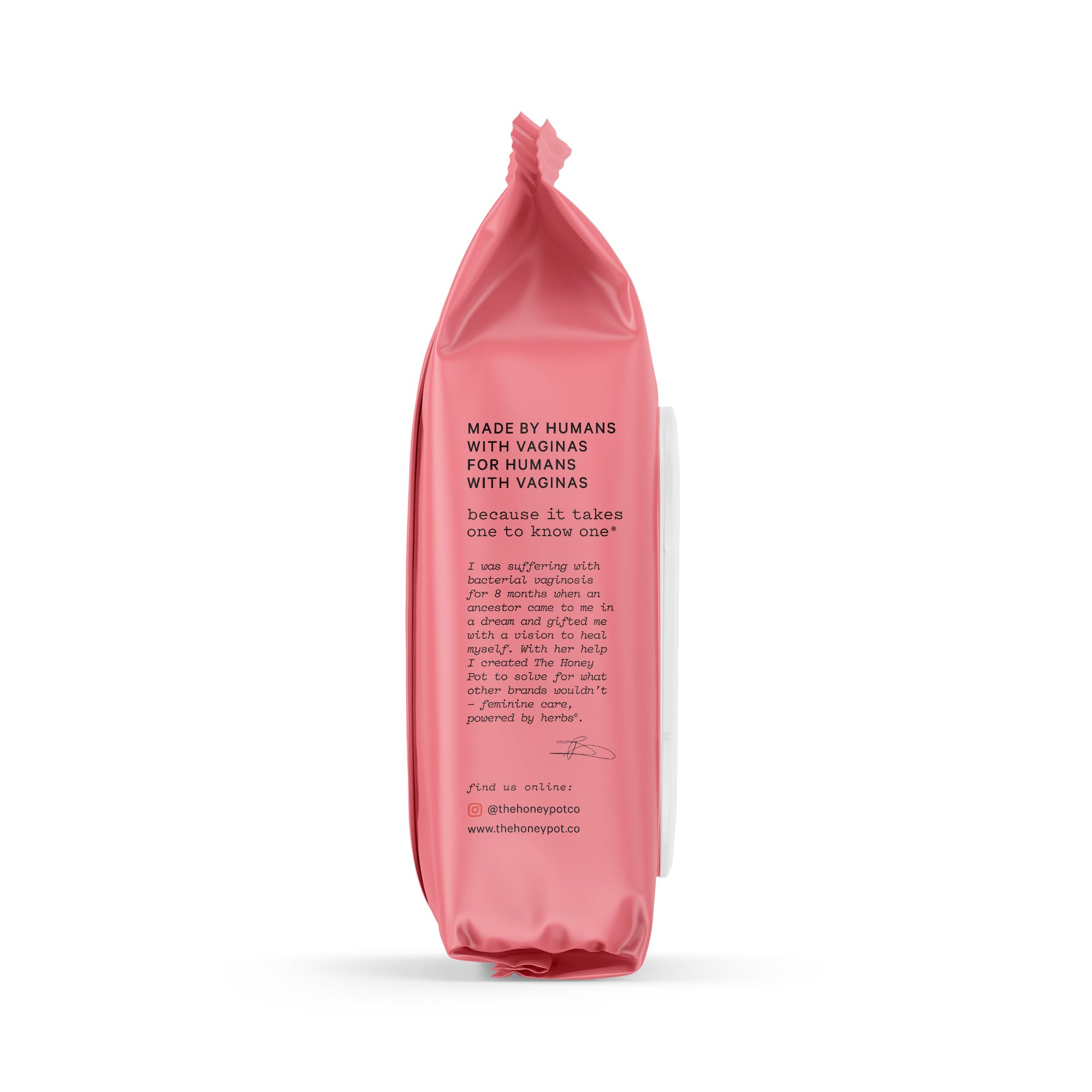 The Honey Pot Bergamot Rose resealable pack for travel and freshness.