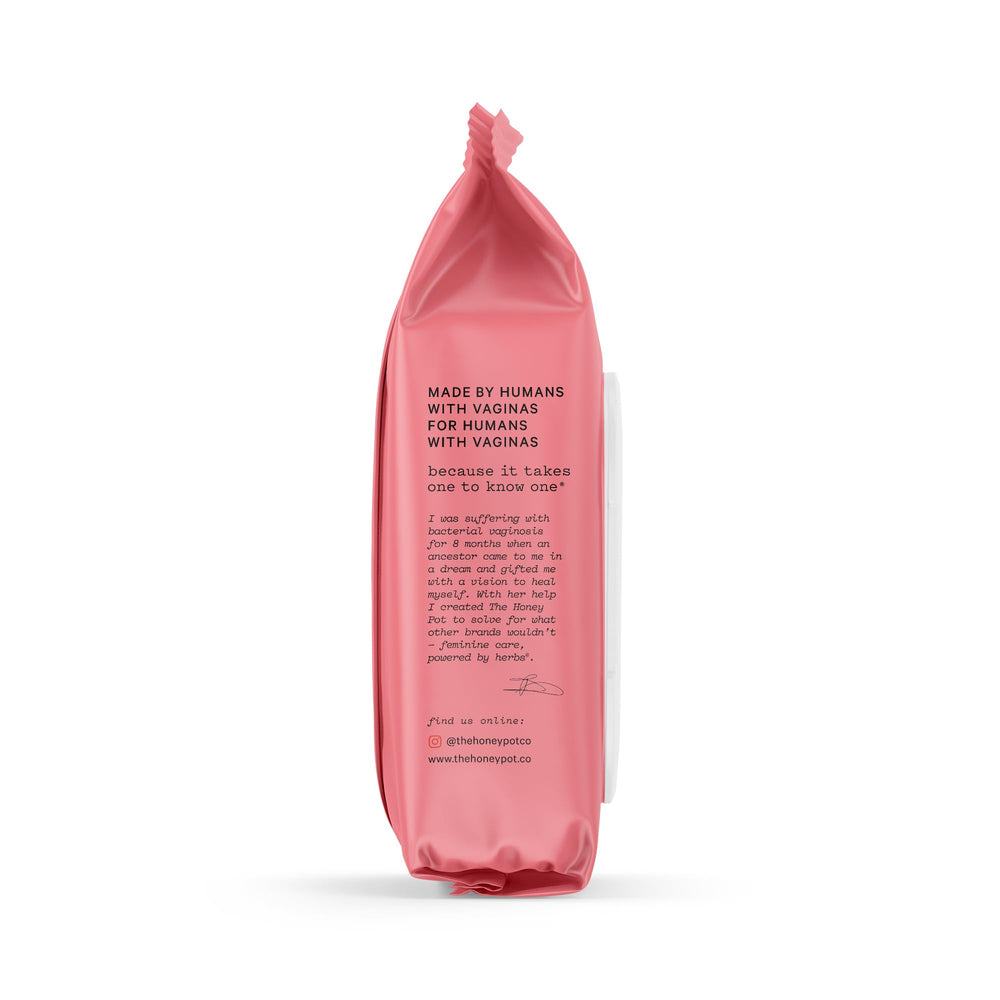 The Honey Pot Bergamot Rose resealable pack for travel and freshness.