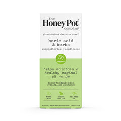 The Honey Pot Company 7-day boric acid suppositories pack shot for pH support