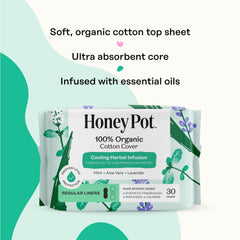 The Honey Pot Company ultra-absorbent wood pulp core protects against leaks.