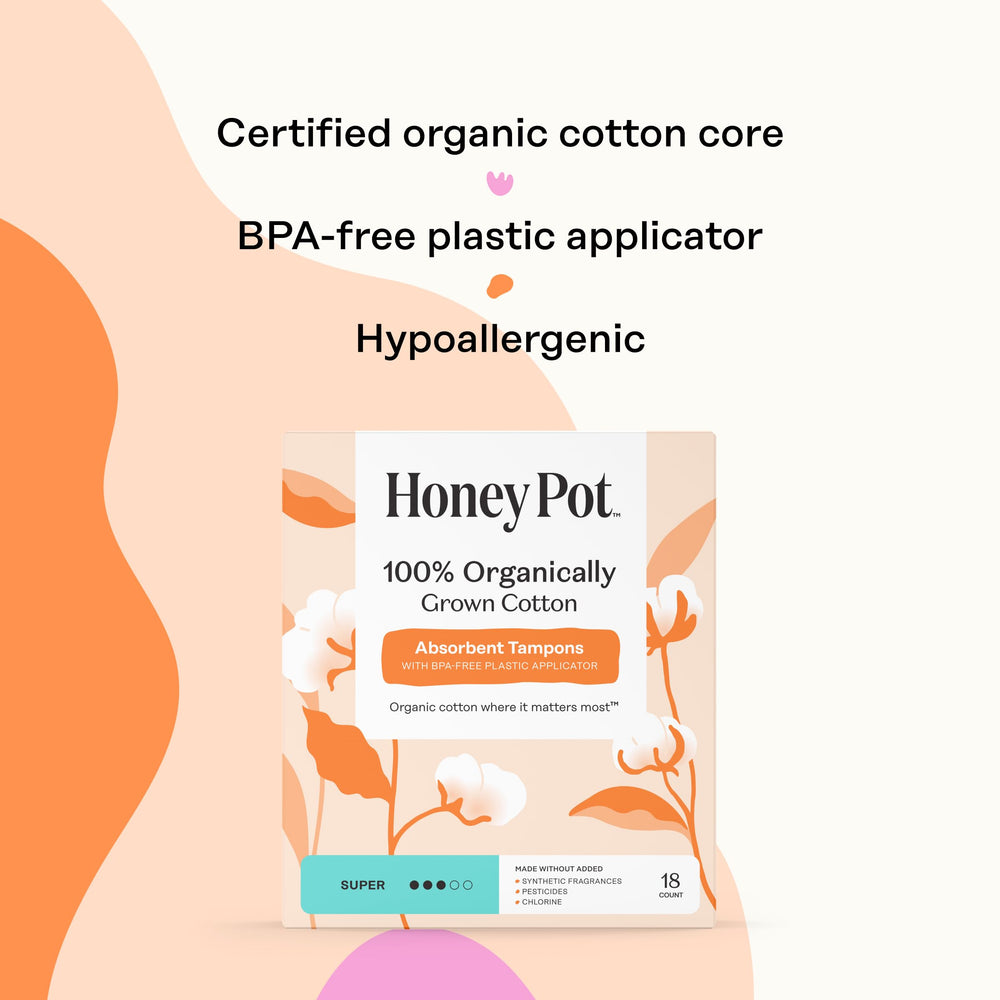The Honey Pot applicator close-up emphasizes a comfortable finger grip for easier use.