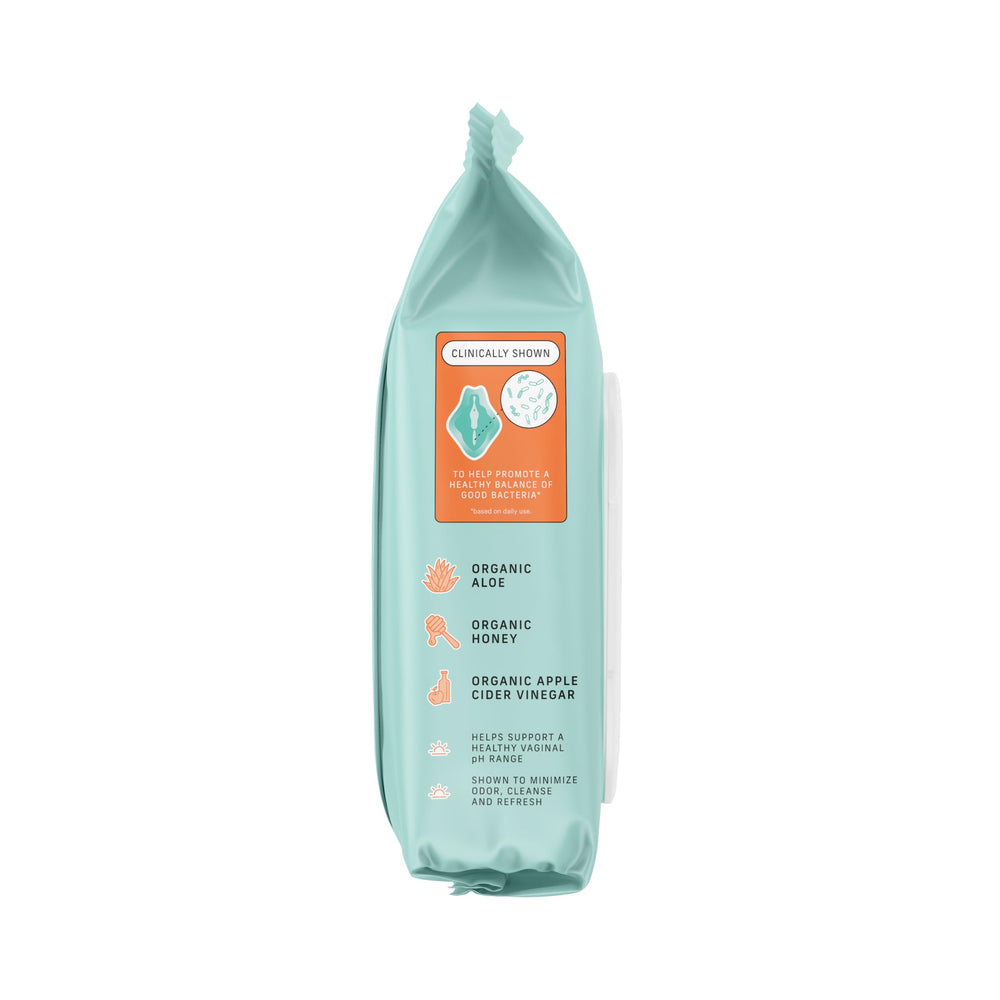 Product label emphasizes prebiotic wellness concepts for daily care.