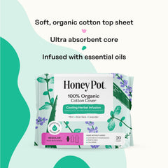 The Honey Pot Company herbal infusion with lavender and mint for cooling feel