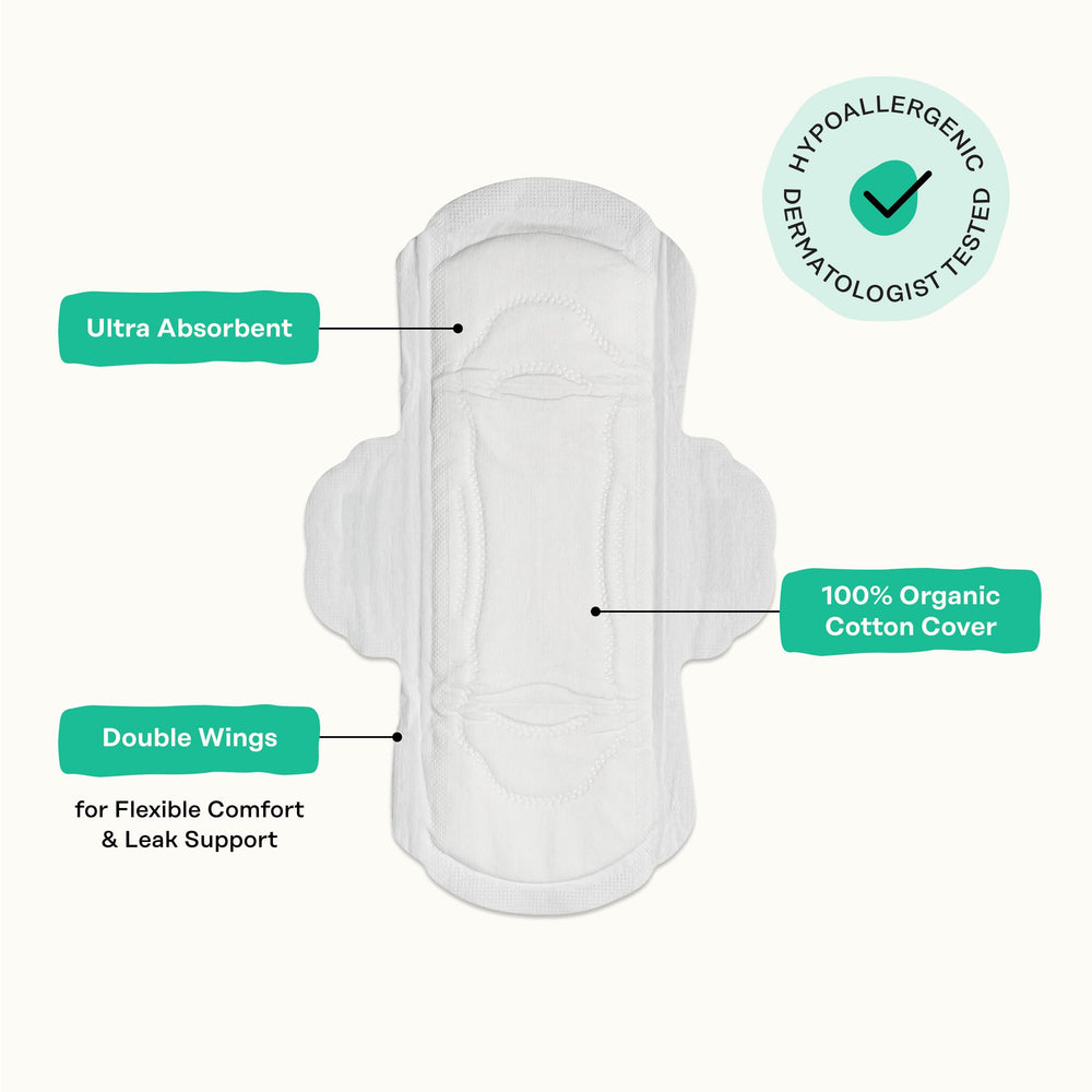 The Honey Pot Company organic cotton cover provides breathable comfort