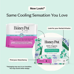 The Honey Pot Company regular pads with wings in use for secure protection during busy days