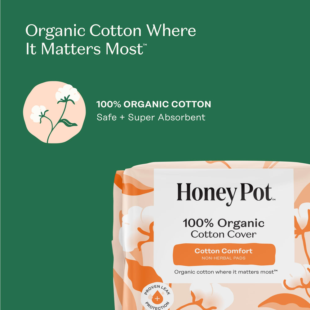 The Honey Pot Company ultra-absorbent core detail highlights reliable absorption