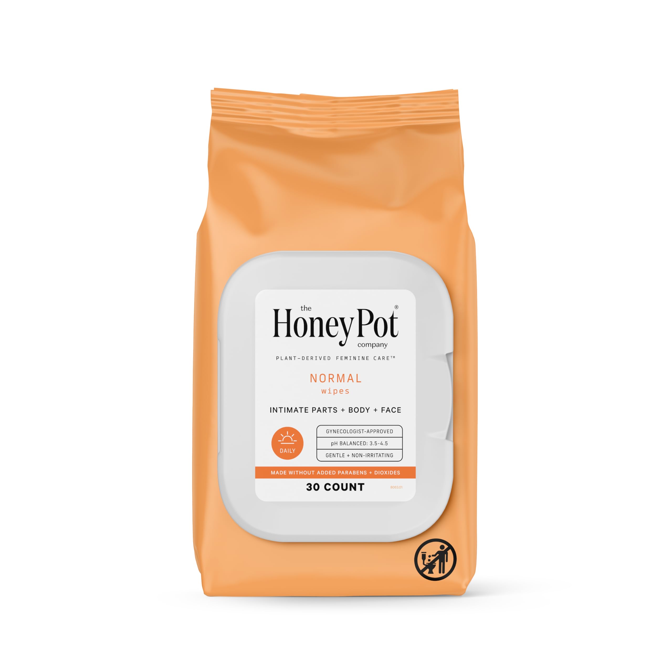 The Honey Pot feminine wipes normal pack for daily pH balancing and fresh feel.