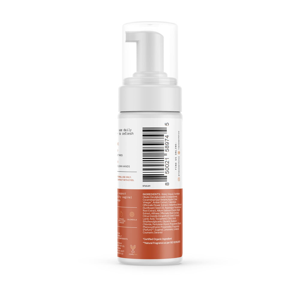 Clinically tested, dermatologist approved The Honey Pot feminine care for safe use.