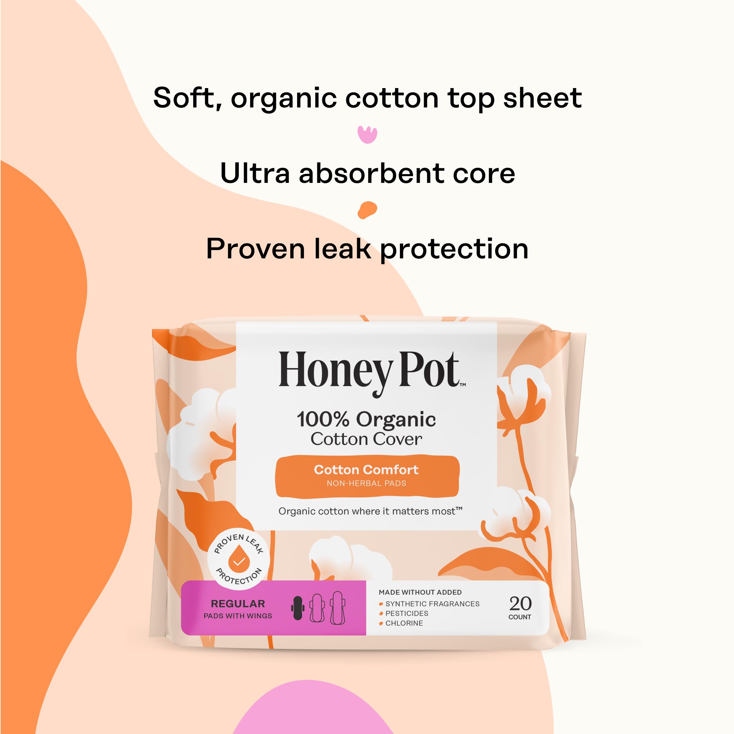 Fragrance-free pad with skin-friendly materials for sensitive skin comfort