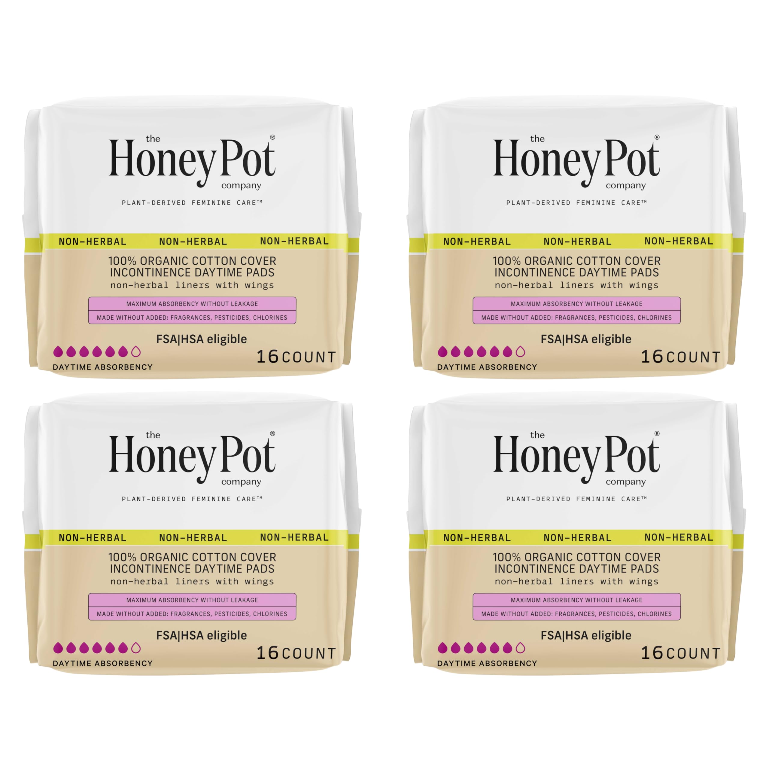 The Honey Pot Company incontinence pad with wings offers daytime security.