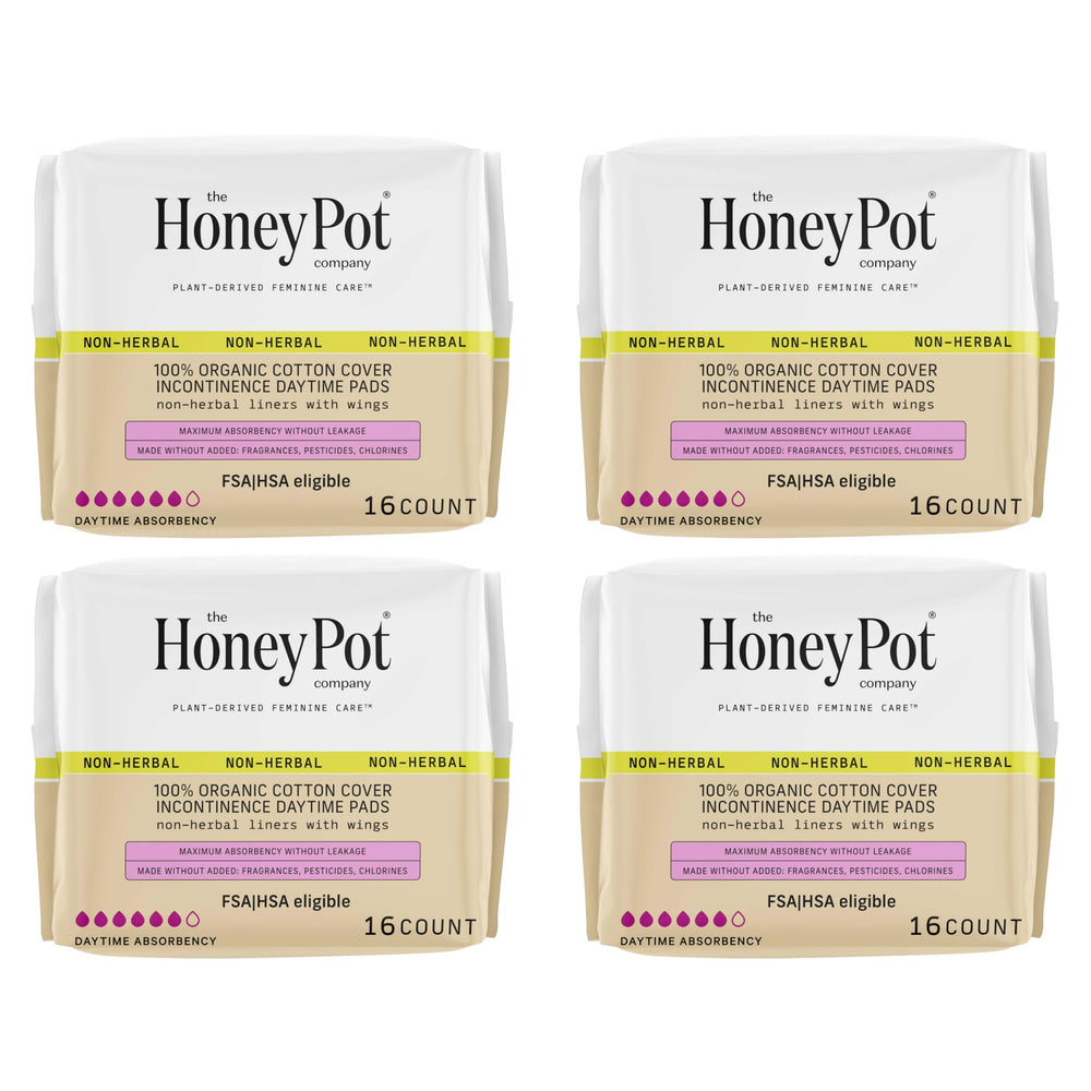 The Honey Pot Company incontinence pad with wings offers daytime security.