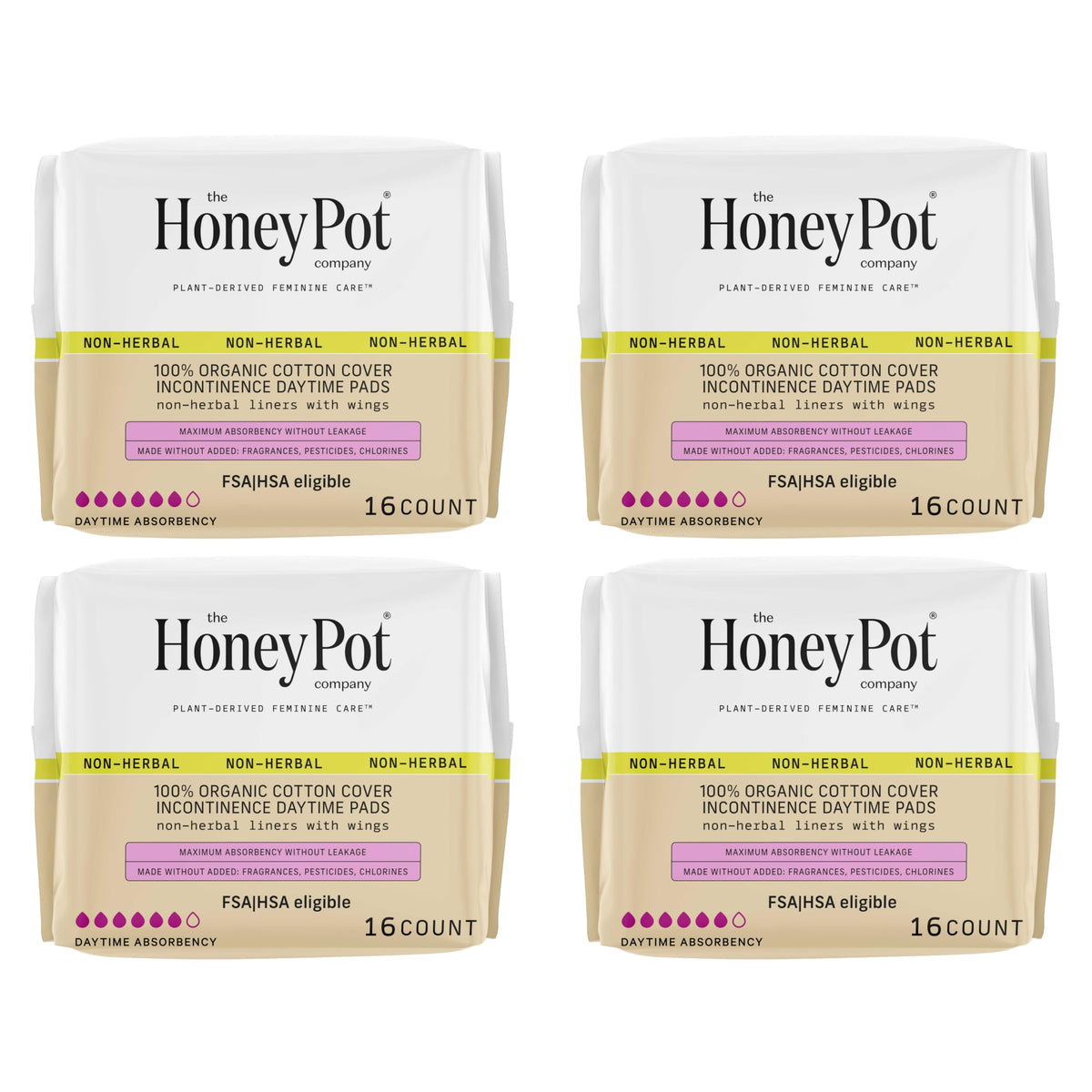The Honey Pot Company incontinence pad with wings offers daytime security.