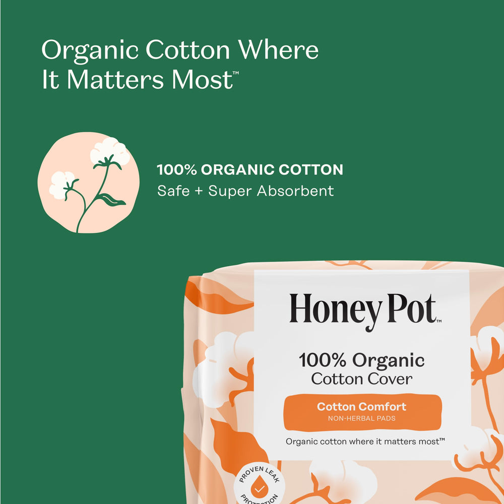 The Honey Pot pad absorbent core close-up, ideal for heavier flows and protection.