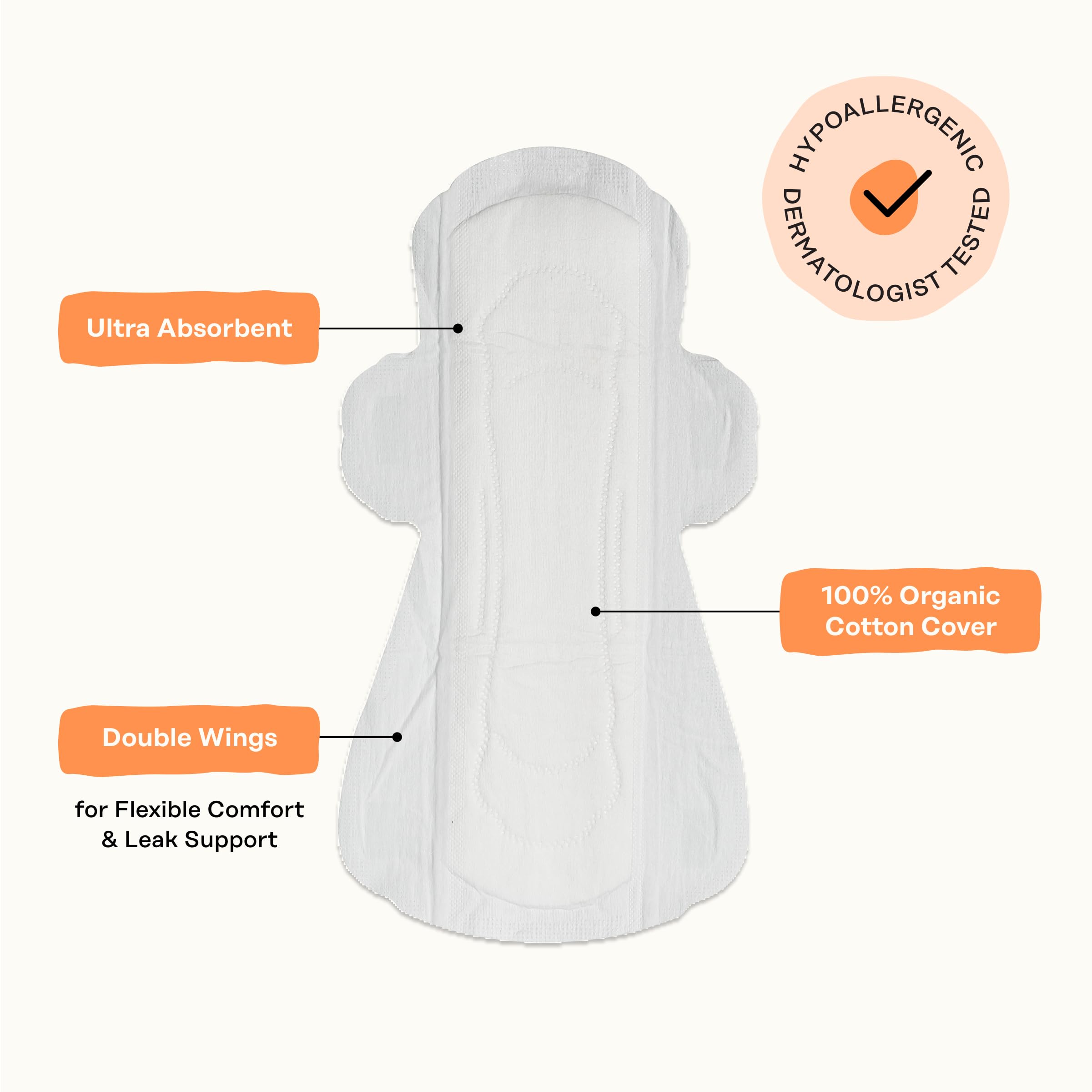 The Honey Pot pad wings visible, designed to stay secure during activity.