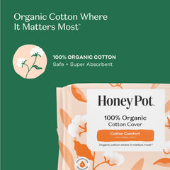 The Honey Pot organic cotton cover close-up showing breathable, skin-friendly material.