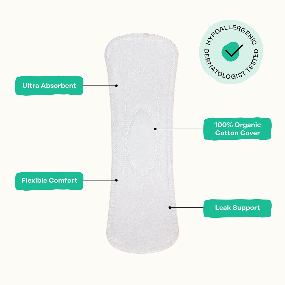The Honey Pot liner with essential oils shows cooling sensation on skin.
